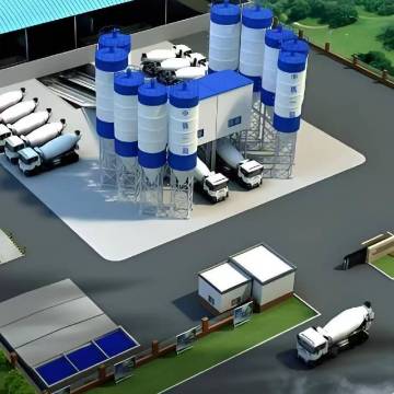 Durable Stationary Concrete Batching System