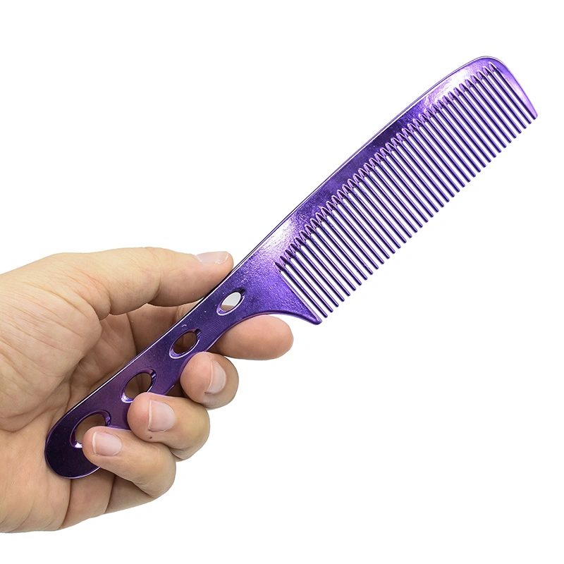 Barber Shop Styling Tool Multi-Coloured Hair Brush Aluminum Barber Haircut Comb for Adult for Animals Wholesale