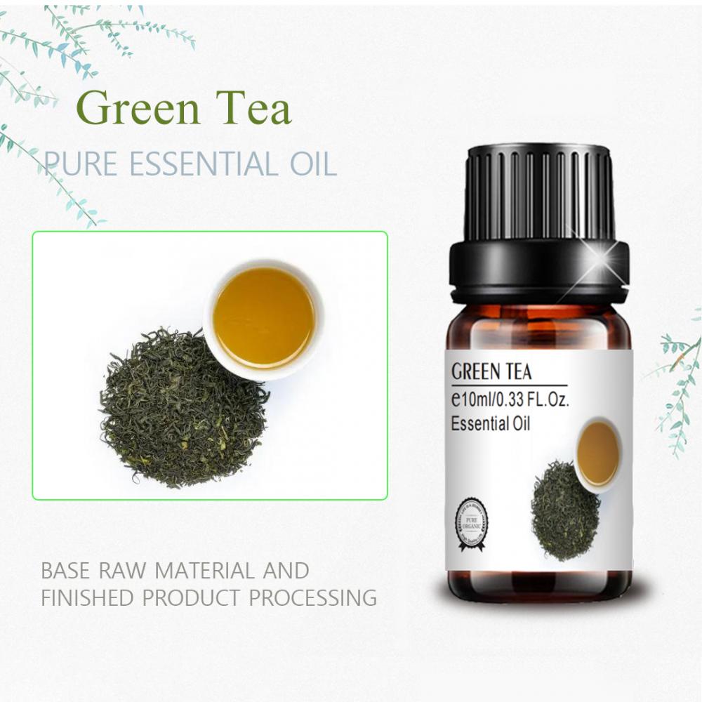 Logotipo de etiqueta privada Logotipo personalizado Aroma de aceite de té verde cosmético