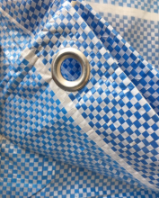 Color stripe tarpaulin sheet with UV