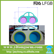 Novelty pet bowl/ 100%food grade silicone pet feeders