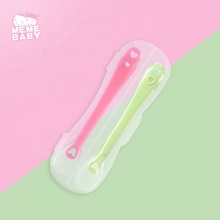 2 in 1 Kid Spoon Feeding Silicone Baby Food Spoon Feeder Set