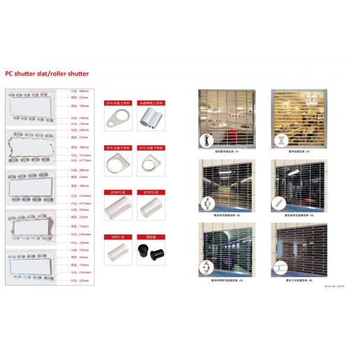 Polycarbonaat Transparante rolluikdeuren