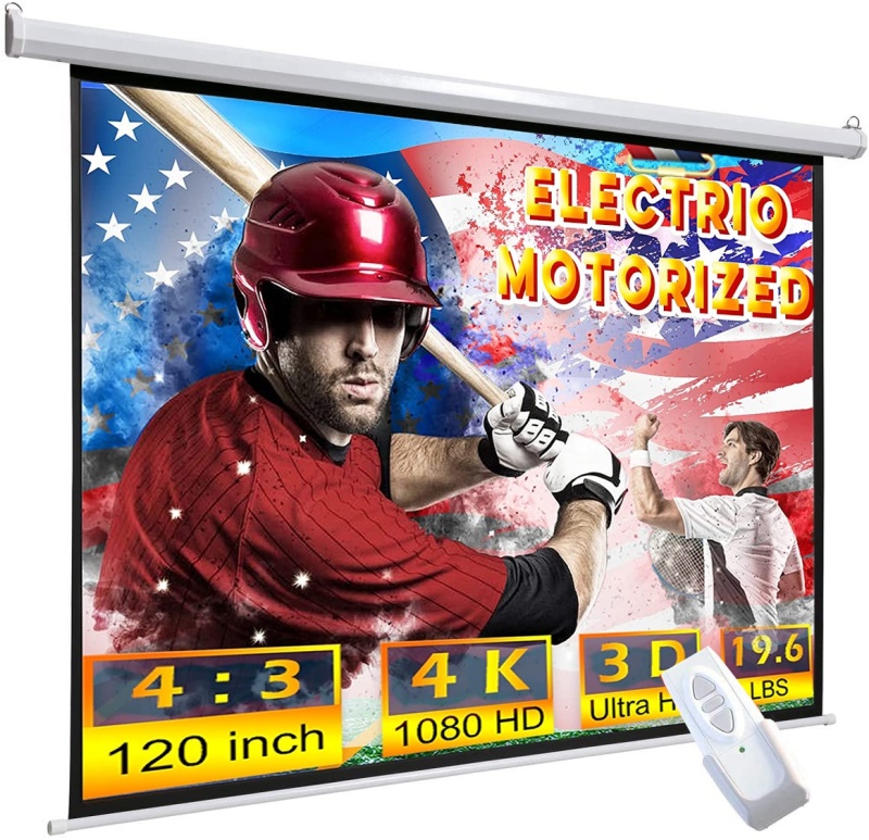 280x210cm homemade automatic projector screen projector
