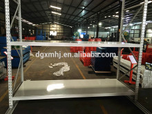 White color Mobile metal storage rack metal rack with wheels