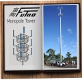 48M Menara Antena Monopole Dengan Platform