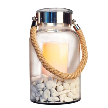 Nautical Glass Lantern with LED Candle