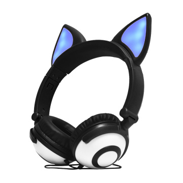 Écouteurs créatifs à LED avec oreilles de chat Fox