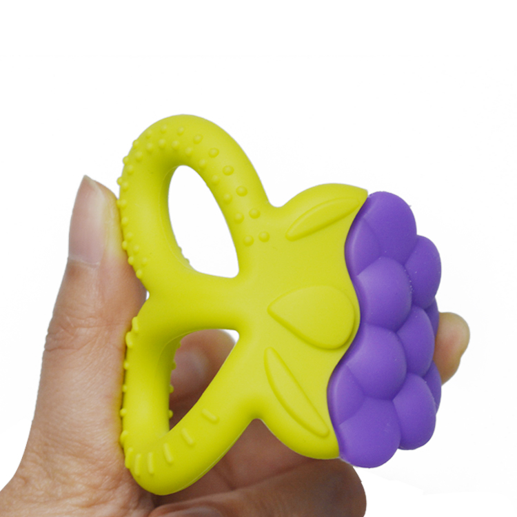 BPA Free Silicone Fruit Baby Teether Toy Infant Sore Gums Pain Relief