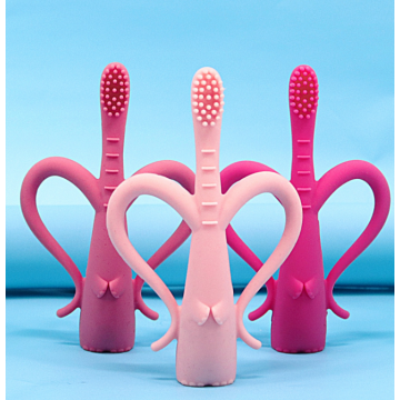 Éléphant Baby Nettoyage des brosses à dents en silicone Handing Child