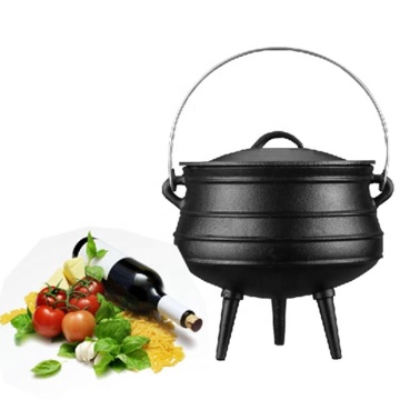 Three-Legged Cast-Iron Pot for South African Cooking