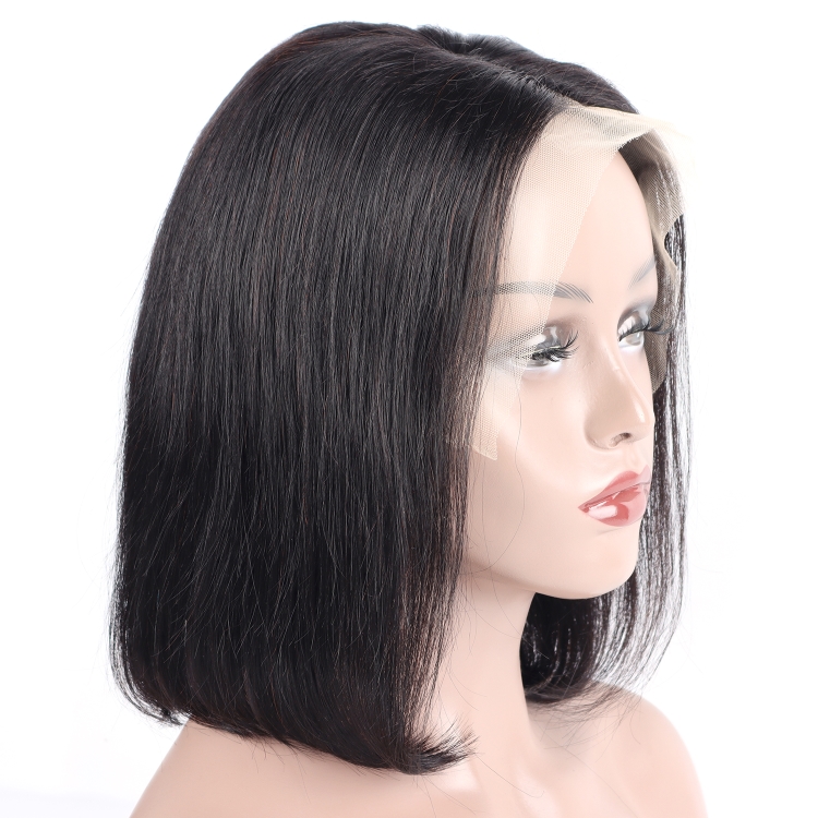 13*4 4*4 13*1 T lace bob wig silky Virgin Cuticle Aligned Brazilian natural color Human Hair wig wholesale price for black woman