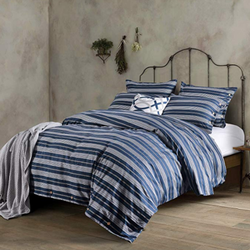 Washed Cotton dyed & printed duvet cover