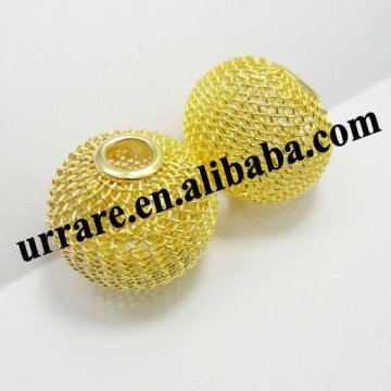 25mm Gold Wire Mesh Ball Beads