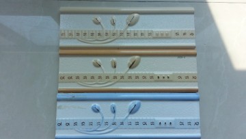 flower design listello border tiles for bathrooms