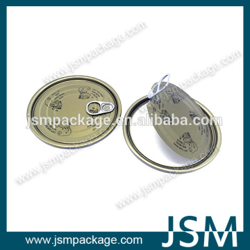 Round tinplate easy open can lid for food can