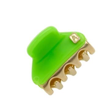 Green flash hair claws with gold plated