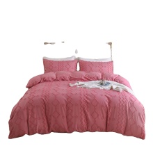 Pink Jacquard Wash Cotton Bed Cover Sets for Wedding