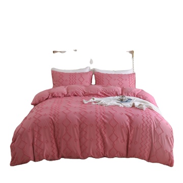 Pink Jacquard Wash Cotton Bed Cover Sets for Wedding