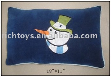 plush snowman cushion