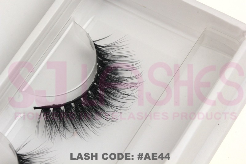 OEM Premium quality 3D layered silk eyelashes strip eyelashes