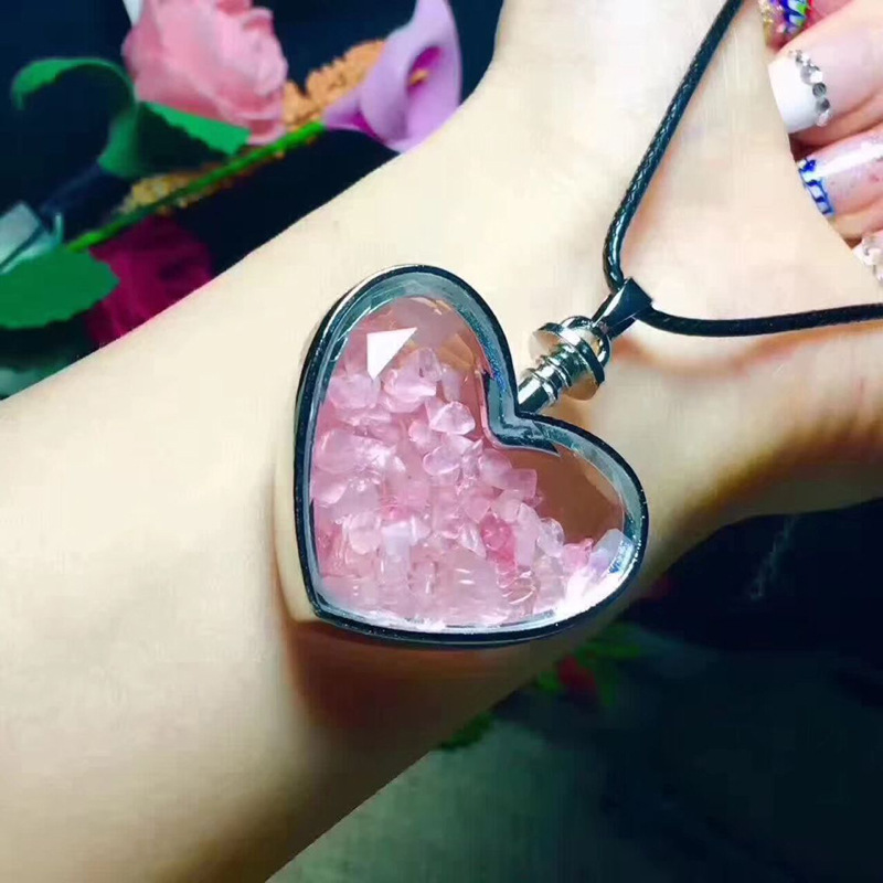 Coeur d&#39;amour de mode souhaitant bouteille pendentif collier pour les filles