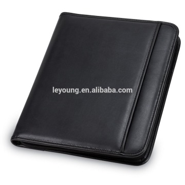 Zipper Leather Document Bag Meeting Folder