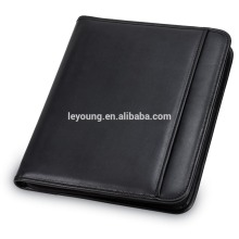 Zipper Leather Document Bag Meeting Folder