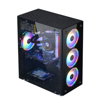 Gaming PC Case ATX/ITX/M-ATX Full View Tempered Glass Side Panel