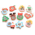 Brokat Christmas Charms Rzemiosło żywiczne Xmas Snow Deer Tree DIY Art Deco Kawaii Święty Mikołaj Wisiorek Naszyjnik Biżuteria Ozdoba Sklep