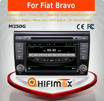 HIFIMAX Android 4.4.4 Fiat Bravo car stereo with gps navigation mp3 radio cd player car dvd player for Fiat Bravo