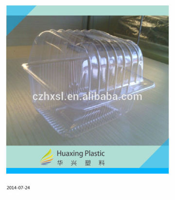 PET plastic cake tray with lids , plastic clear film