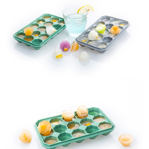 Custom 15-Cavity Silicone Ice Cube Trays with Lids