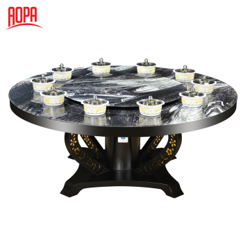 AOPA Chinese Style Electric Banquet Round Rotating Dining Table