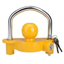 Yellow Coupler Boat Trailer Hitch Coupler Lock for Towing Ball Lock