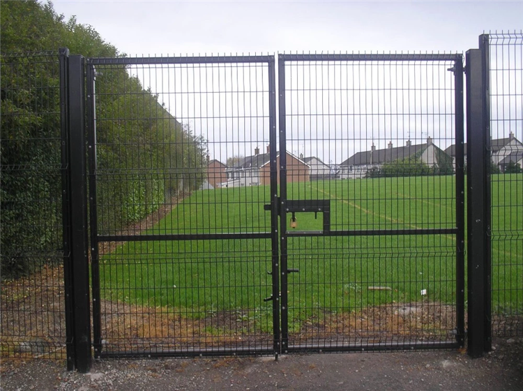 welded steel wire mesh fence swing gate