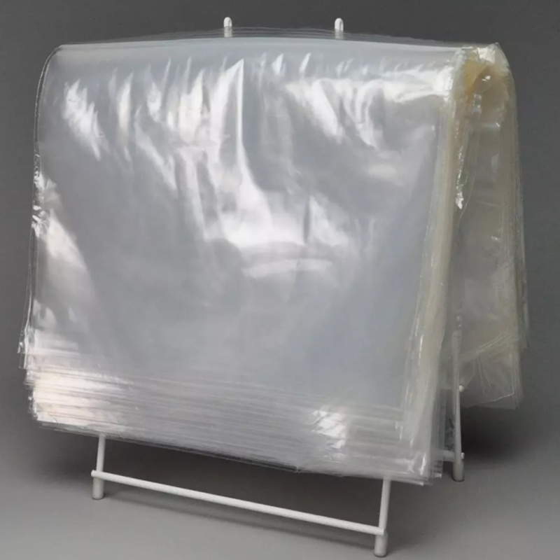 Transparent Plastic Flat Plain Fresh Deli Perforated Plastic Bag with Hook for Bread Bakery Packaging