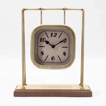 Vintage Distressed Table Clock - Customizable Battery Operated Desktop Clock