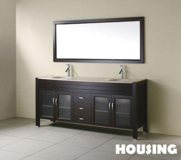 Custom Modern Bathroom Cabinets Vanities , Ceramic Basin