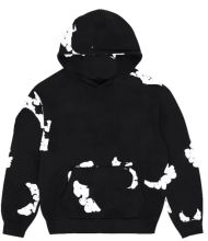 New American Hooded Sweat Pants with Front Logo Print