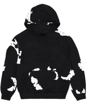 New American Hooded Sweat Pants with Front Logo Print