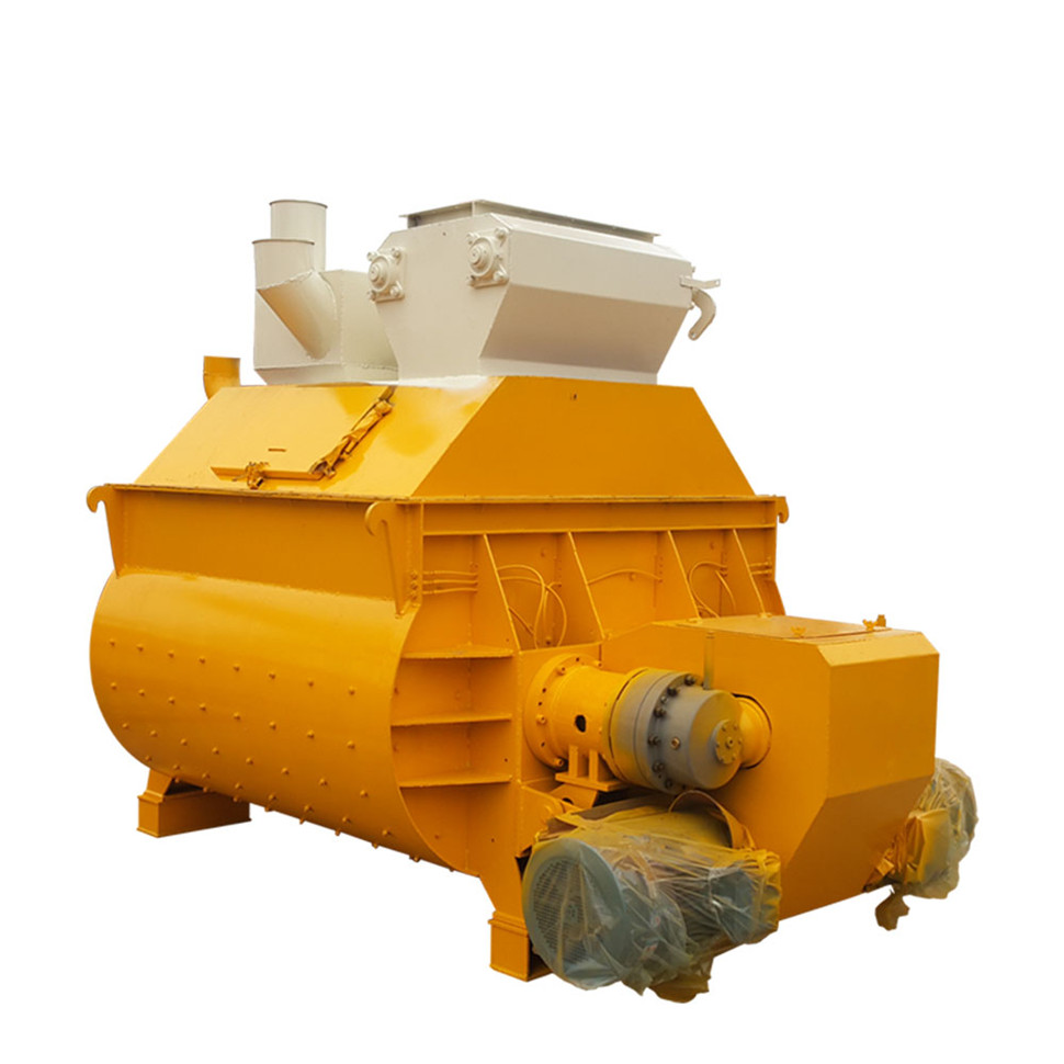 JS1500 large capacity double shaft concrete mixer