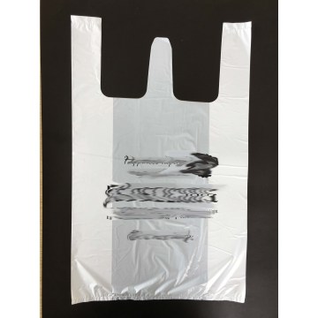 Sac shopping en plastique réutilisable avec sacs d&#39;emballage de nourriture logo