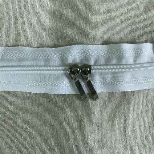 White 2 way nylon zippers for merchandise