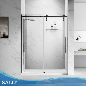 Sally Matt Black Semi-cadre de 8 à 10 mm Porte de douche coulissante