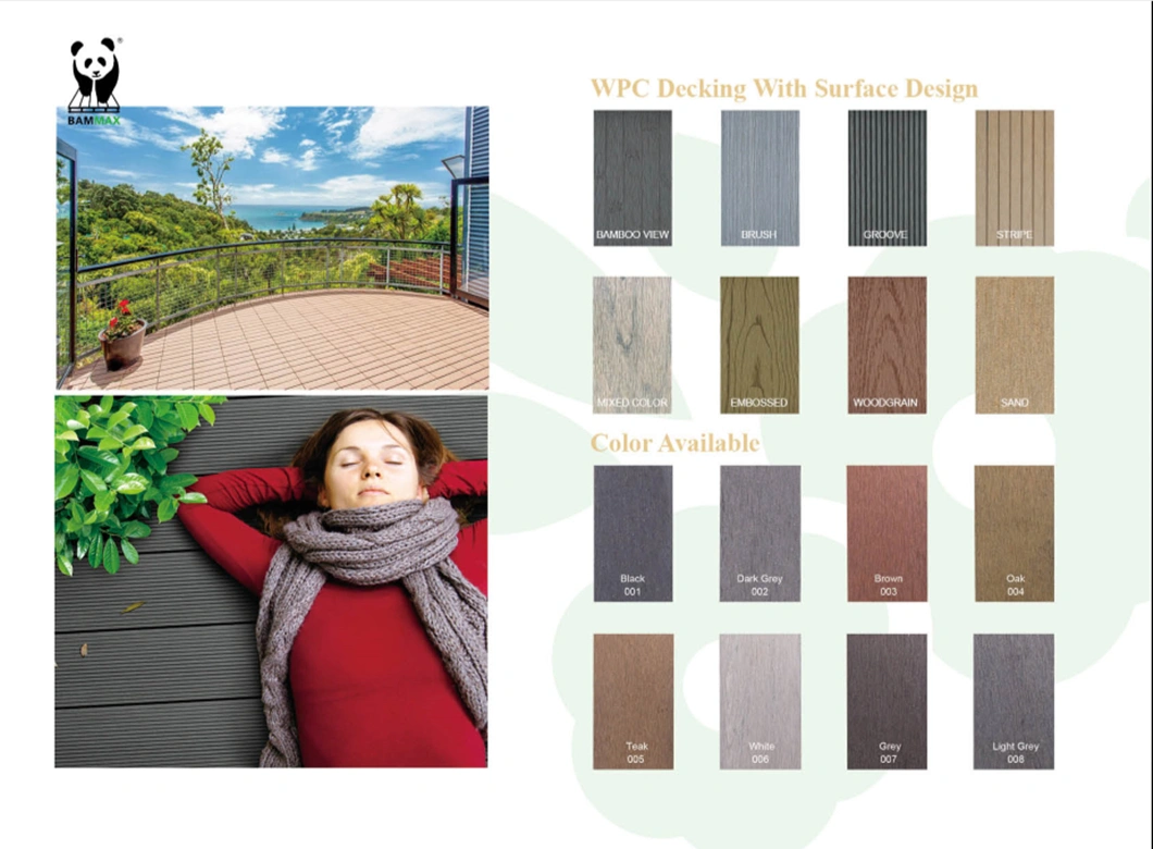 Outdoor Capped Anti-UV Waterproof Terrace WPC Board Composite Decking