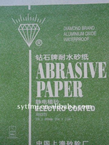 Diamond brand abrasive paper manufacture