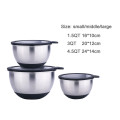 Dapur Silicone Salad Cake Metal Mixing Bowl Set