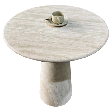 Travertine Dining Coffee Table with Villa Floor Tiles