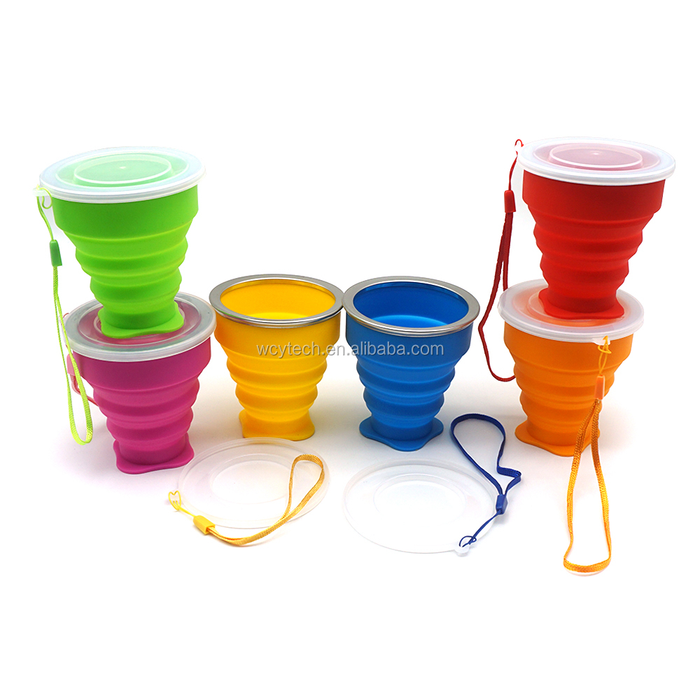 Amazon Best Seller Foldable Coffee Cup Portable Silicone Collapsible Cup for Travel